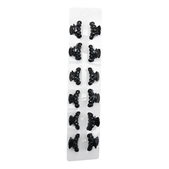 Mini Broche Pelo Strass Accesorio Moda Dama Docena X Mayor