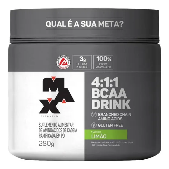 4:1:1 Bcaa Drink 280g Max Titanium Sabor Limão