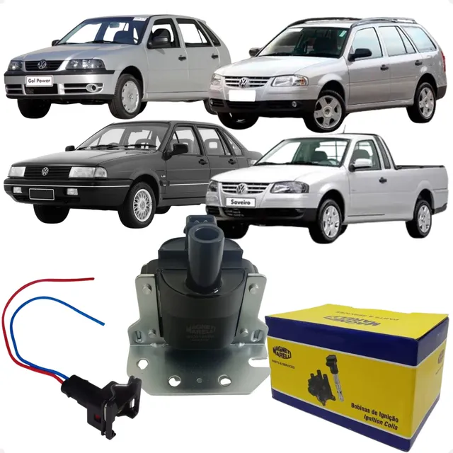 Bobina 2 Pinos Com Conector Gol Parati Saveiro Santana Ap Mi