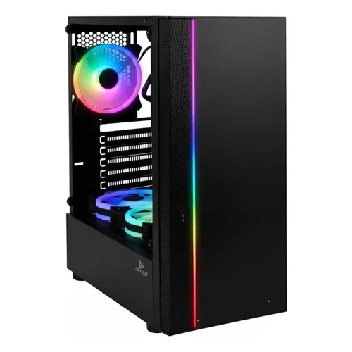 Gabinete Gamer Mid Tower Nexus Zinc Preto 3 Fans 120mm ARGB ATX M