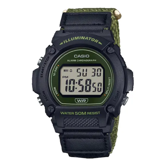 Reloj Casio W-219hb-3av Correa Xl Velcro Original