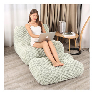 Silla De Bolsas De Frijoles Lovmoc Con Taburete, Cómoda De Silla De Bolsas De Frijoles Lovmoc Con Taburete, Cómoda De
