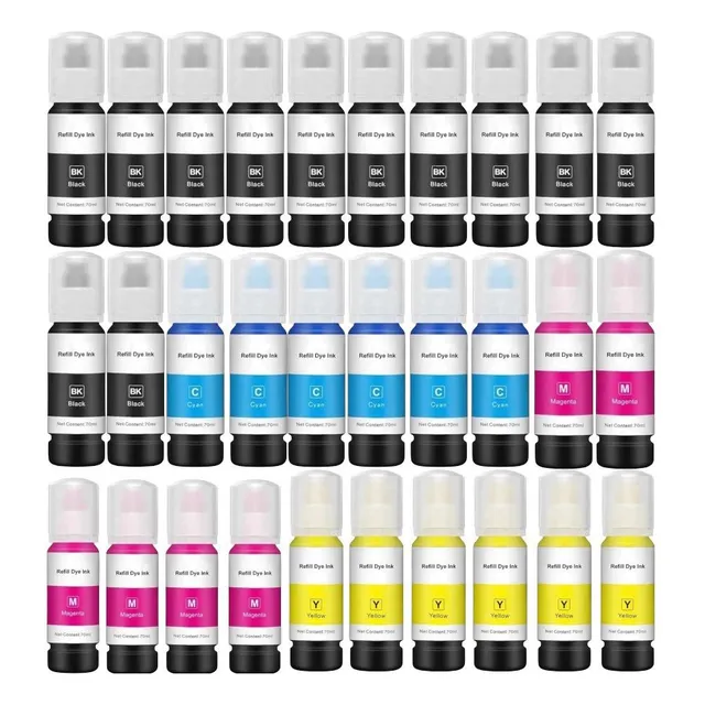 Kit 30 Tinta Genérica Epson  Para 544 504  L5190 L5590 L3250 Negro