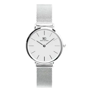 RelĂłgio Prateado Feminino Saint Germain Harlem Silver 32mm Fundo Branco RelĂłgio Prateado Feminino Saint Germain Harlem Silver 32mm Fundo Branco