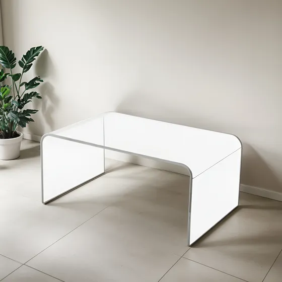 . Mesa De Café Acrílica, Taburete Acrílico Para