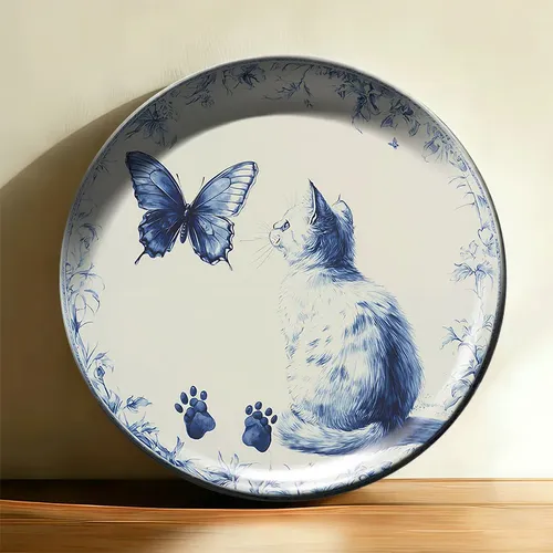 Vintage Chef Themed Ceramic Plate - Round Non-food Contact W