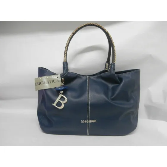 Biglidue Cartera Bolso Dama Original Azul Marino Con Cierre