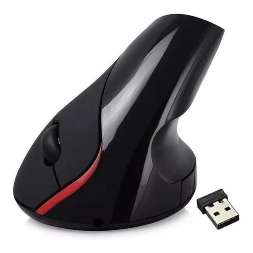 Mouse vertical inalámbrico recargable Weibo  WB-881 negro