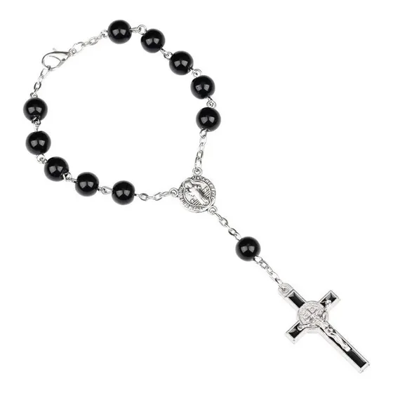 Pulsera Denario Crucifico San Benito Protector / Todojoyas