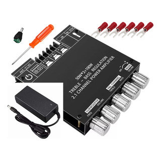 Amplificador Bluetooth Zk-mt21-pro 2.1 Canais Com Fonte 24v Amplificador Bluetooth Zk-mt21-pro 2.1 Canais Com Fonte 24v