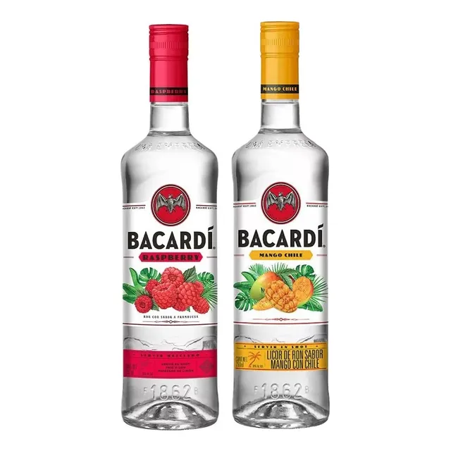 Paquete Bacardí Mango Chile Y Raspberry 750ml Cada Uno