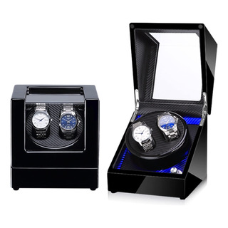 Caja De Bobinadora De Reloj Doble Para Reloj Automático Led Caja De Bobinadora De Reloj Doble Para Reloj Automático Led