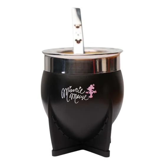Mate Pampa Xl Disney Minnie Mouse + Bombilla Color Negro Mate Pampa XL Minnie Mouse