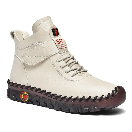 Botas Negras Blancos Mujer Casual Blando Suelas Sregtee 209