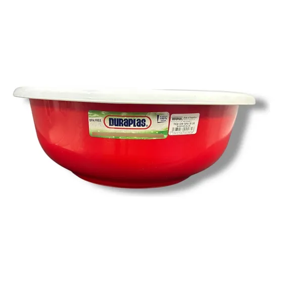 Ensaladera Taza Multiusos De 30 Cm Con Tapa Duraplas