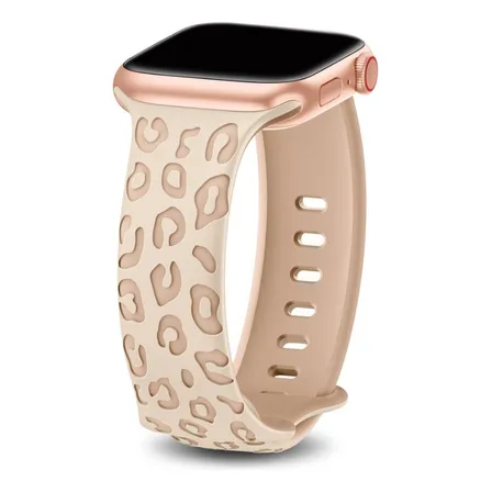 Correas Para Apple Watch Silicona Leopardo 38 40 41mm