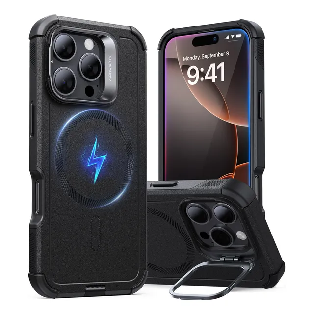Capa Para iPhone 16 Pro Max Esr Cyber Magsafe Suporte -preto