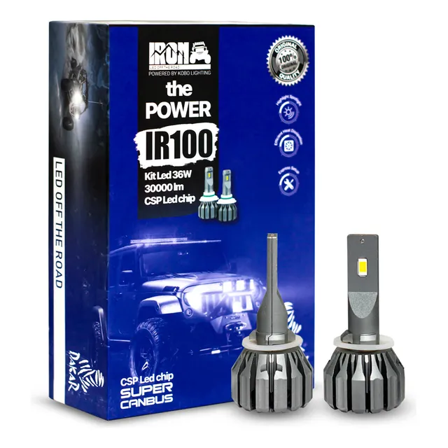 Kit Focos Iron Led Ir100 Original H4 H7 Hb3 Hb4 880 881 Auto