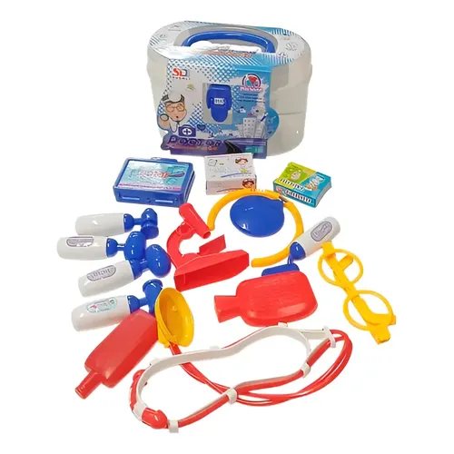 Atoylink Maletín Veterinario De Madera Con Perro Eléctrico Y Bata – Juego De Médico Para Niños De 3 A 8 Años