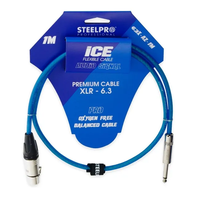 Cable Para Microfono 1m Steelpro 63x-az-1m Xlr Cannon-plug