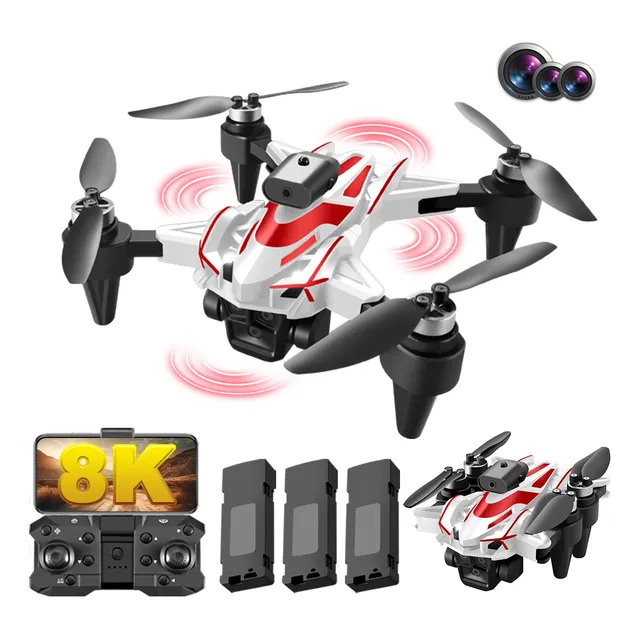 Mini Drone K12max Sin Escobillas Cámara 8k 2.4ghz 3 Batería
