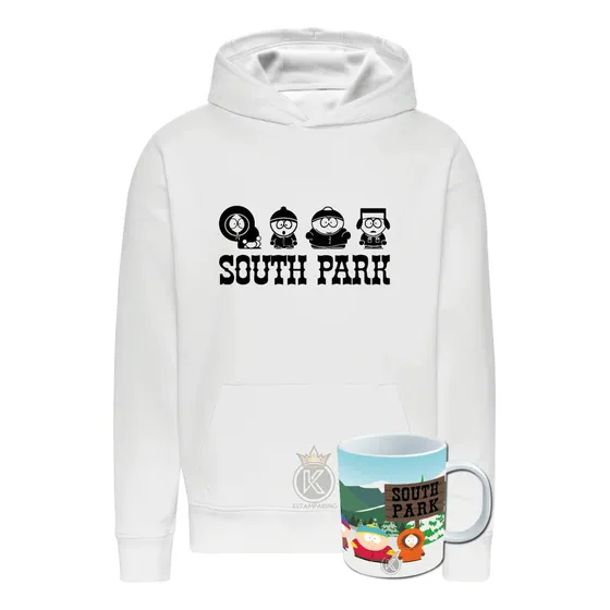 Poleron South Park + Tazon - Stan - Kyle - Kenny - Cartman - Estampaking