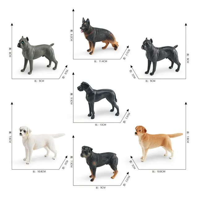 Figura De Perro Rowena 55g Modelo Realista Para Armar