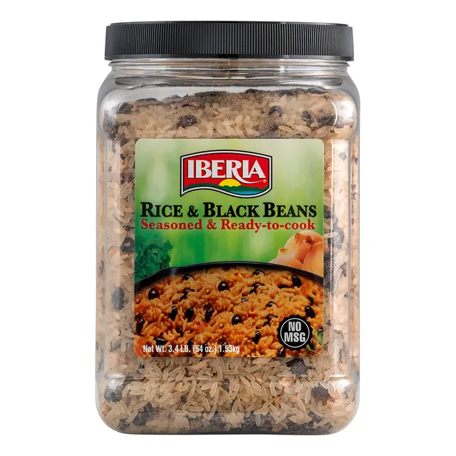 Iberia Arroz Y Frijoles Negros, 3.4 Libras, Completamente Sa