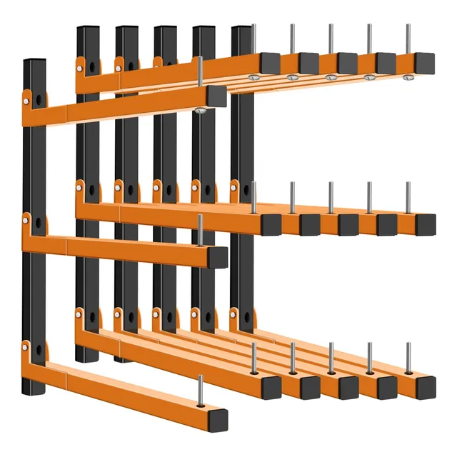 Soporte De Pared Para Estantes De Madera 9 Niveles 517 Kg