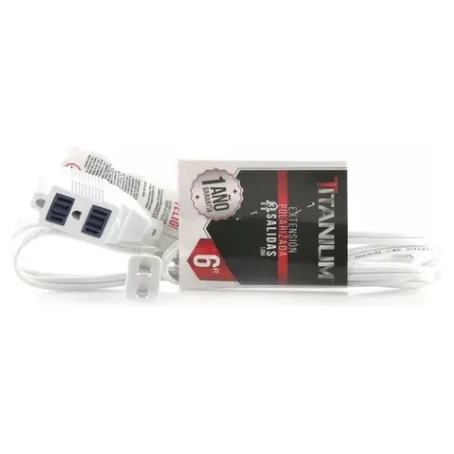 Extension Eléctrica Duplex 3 Salidas Cable 2x14 1,8 Metros