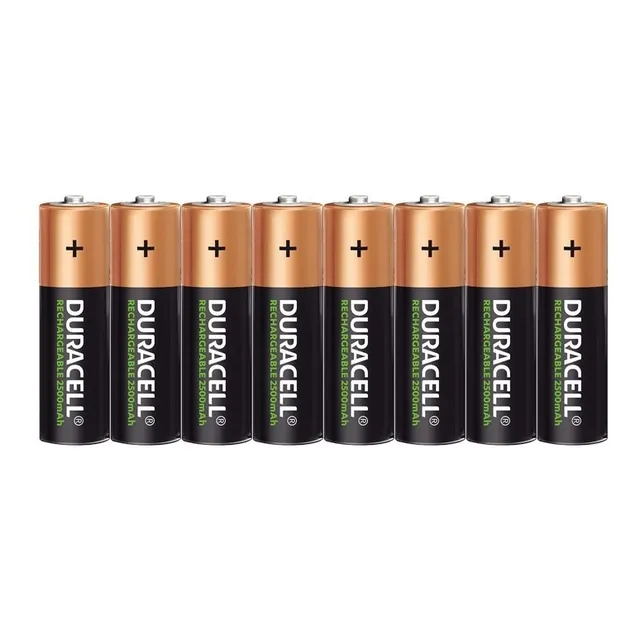 Bateria Duracell Recargable Aa Pila 2500 Mah Con 8 Piezas