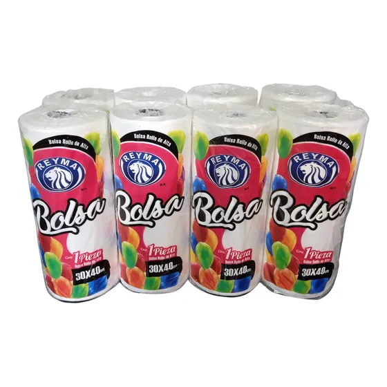Bolsa Polipapel Alta Densidad Reyma 30x40 Cm Bulto 8 Rollos