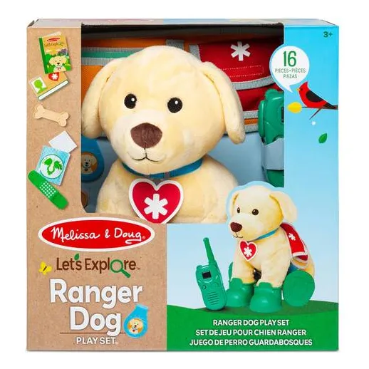 Peluche De Perro Con Equipo De Búsqueda Y Rescate Para Niños