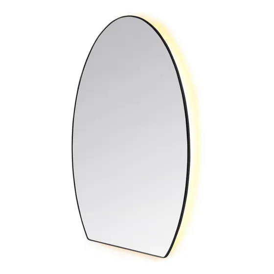 Espelho Led Inteligente Redondo Semicírculo Decorativo 70x80