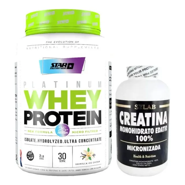 Whey Protein Star Nutrition 2lb + Creatina Sylab 300gr