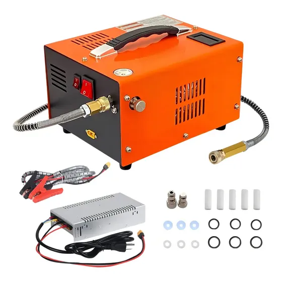 Compresor De Aire Pcp Auto Corriente 30mpa 4500psi Color Naranja Fase eléctrica Monofásica Frecuencia 50Hz 60Hz