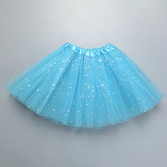 Tutú Falda Escarchada Glitter Niñas 30cm Disfraz Brillante