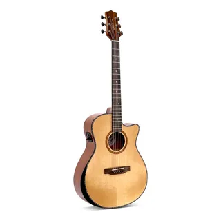 Violão Waldman Sólido Grand Auditorium Gcex-1841 C/ Bag Cor Natural Material Do Diapasão Purple Wood Orientação Da Mão Destro Violão Waldman Sólido Grand Auditorium Gcex-1841 C/ Bag Cor Natural Material Do Diapasão Purple Wood Orientação Da Mão Destro