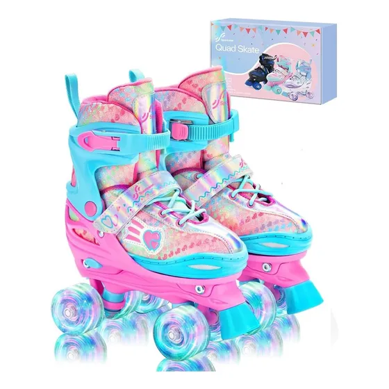 Patines De 4 Ruedas Ajustables De La Talla 34 A La 37.