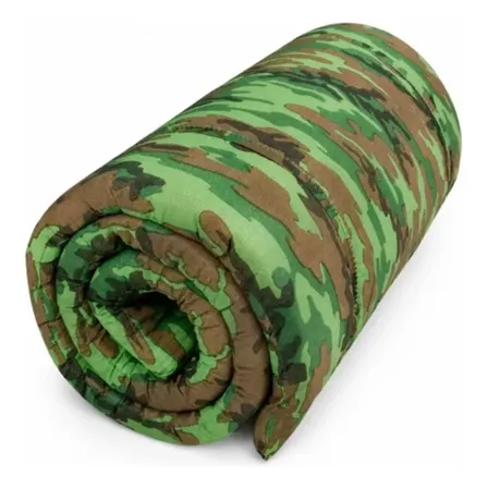 Colchonete Camuflado Camping Premium Solteiro 180x60cm