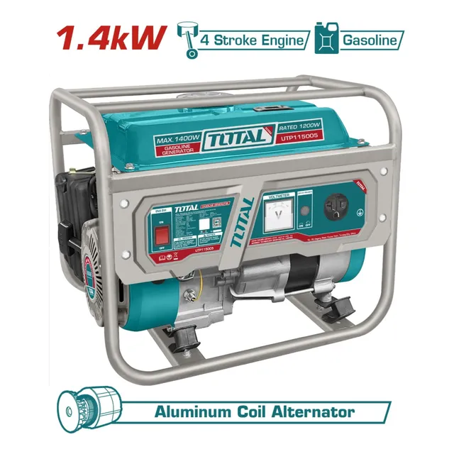 Generador Elec. Gasolina Total Utp115005 1400w