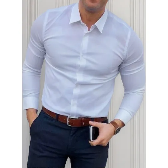 Bata Masculina Plus Size Manga Longa - Pronta Entrega