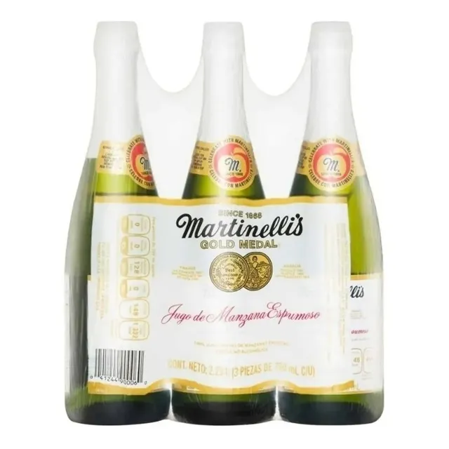 Jugo De Manzana Espumoso Martinelli's 3 Botellas De 750 Ml