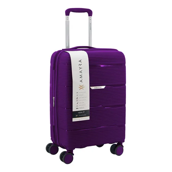 Valija Carry On Cabina Maleta Para Viaje Avion 20 Pulgadas Con Fuelle Expandible Amayra 67.8019 Color Púrpura