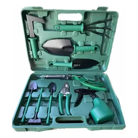 Set Herramientas Kit Jardineria Jardin 10 Pzas Huerta Valija Exahome