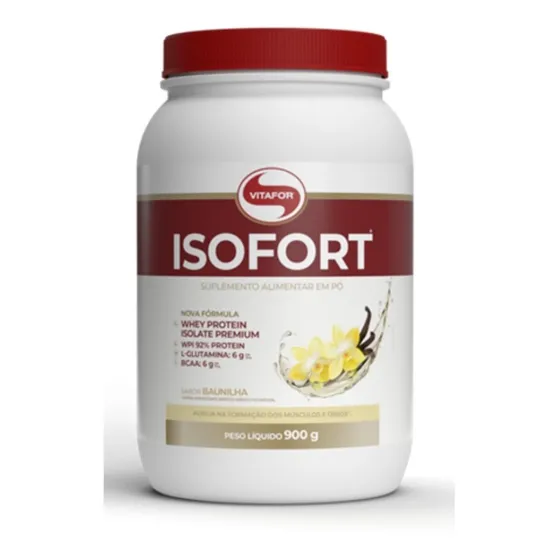 Isofort Whey Proteina 100% Isolada  (900g) - Vitafor 