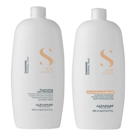 Kit Alfa Parf Diamond Extra Brillo, Shampoo Y Acondicionador