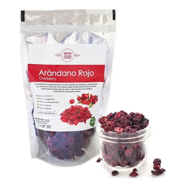 Arándanos Rojos Secos 200grs -sin Azúcar- Cranberries