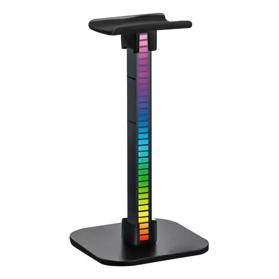 Soporte Led Rgb Audioritmico Para Auriculares