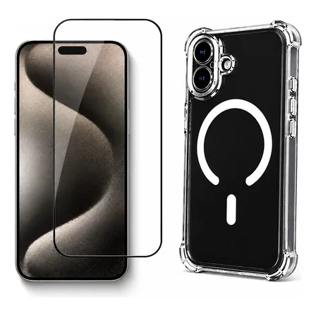 Carcasa Transparente Elite + Lamina Super Curve Para iPhone Transparente iPhone 17
